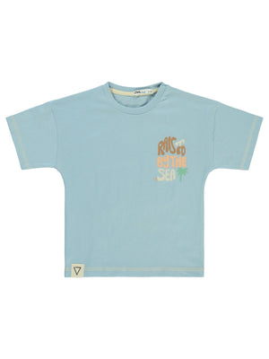 Civil Boys Bythe Sea Baskılı 2-5 Yaş Tişört - Mavi