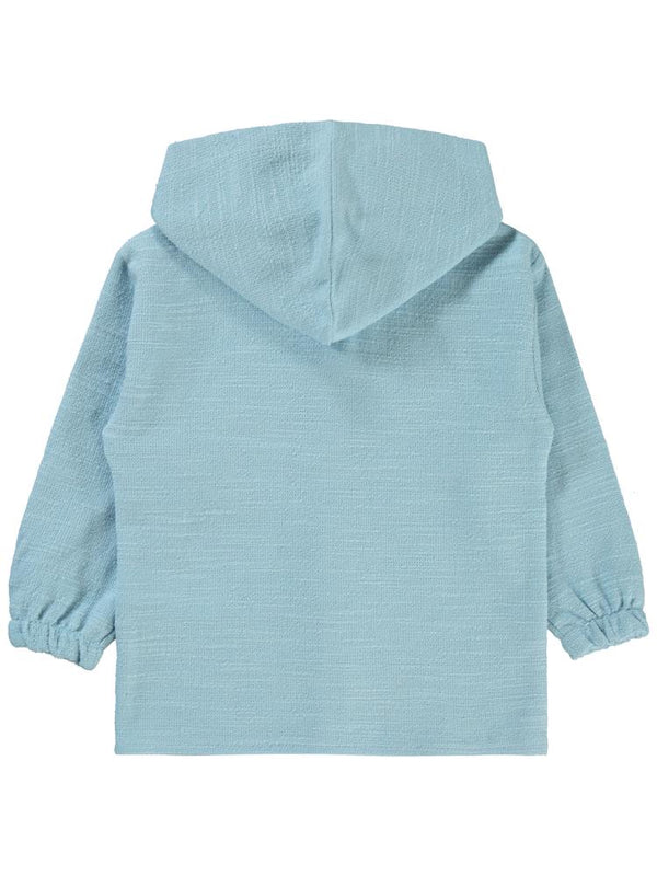 Civil Boys Palmiye Nakışlı Kapşonlu 2-5 Yaş Hırka - Mavi