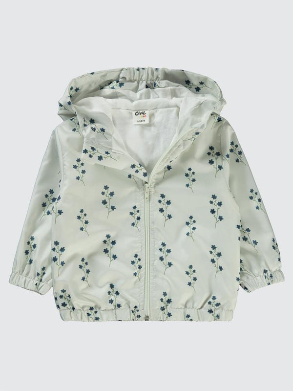 Civil Baby Çıtır Çiçek Empirmeli 6-18 Ay Yağmurluk - Ekru