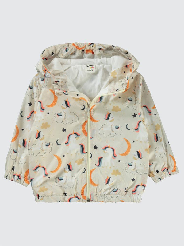 Civil Baby Unicorn Empirmeli 6-18 Ay Yağmurluk - Ekru