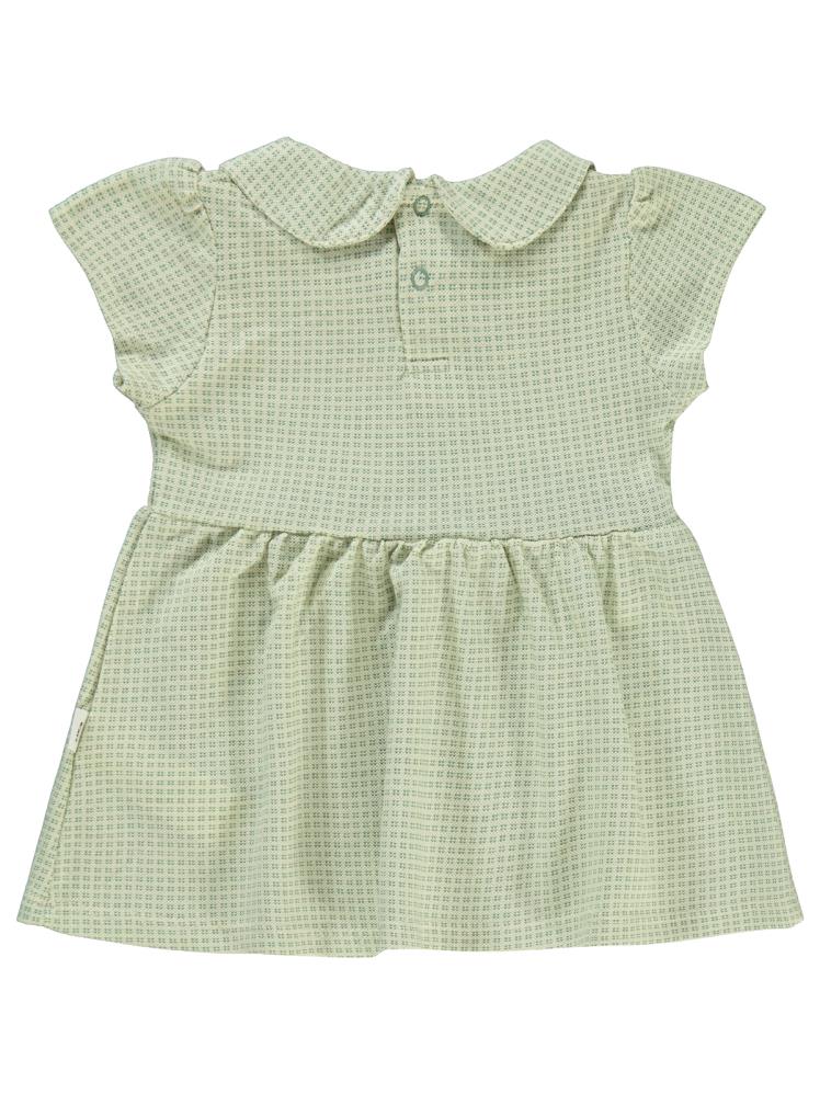 Civil Baby Çiçek Nakışlı 6-18 Ay Elbise - Yeşil