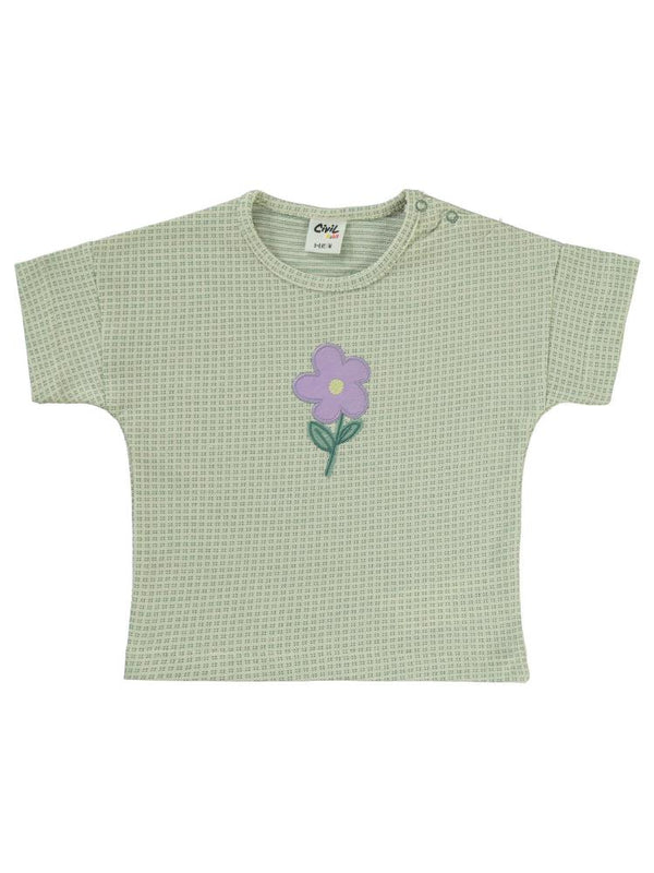 Civil Baby Çiçek Nakışlı 6-18 Ay Takım - Yeşil