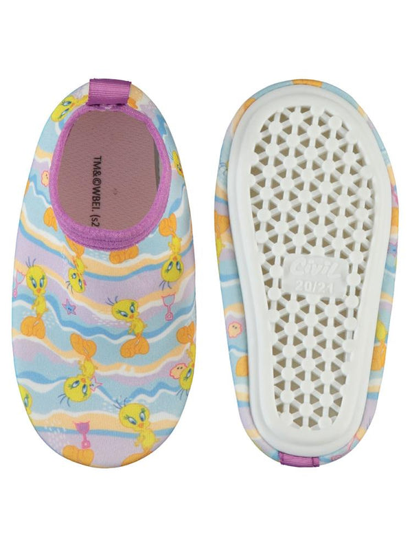 Tweety Baskılı Tabanlı 21-25 Numara Deniz Ayakkabısı - Mavi