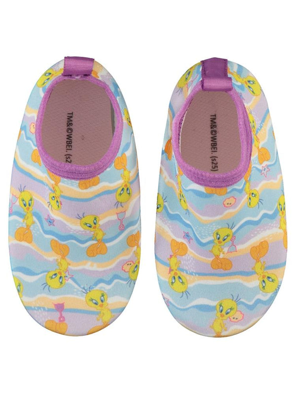 Tweety Baskılı Tabanlı 21-25 Numara Deniz Ayakkabısı - Mavi