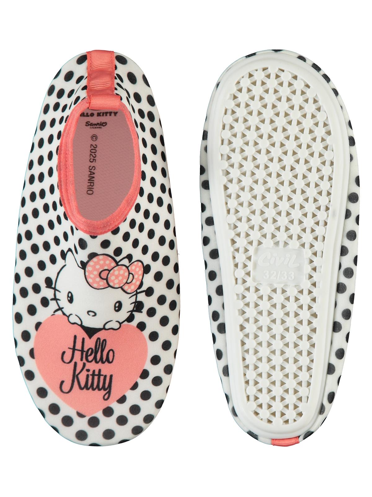 Hello Kitty Baskılı Tabanlı 31-35 Numara Deniz Ayakkabısı - Beyaz