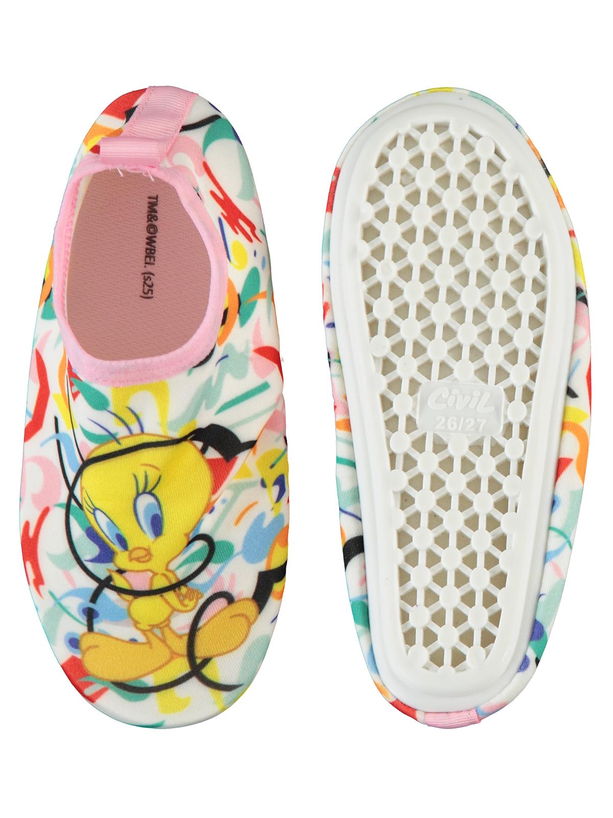 Tweety Baskılı Tabanlı 26-30 Numara Deniz Ayakkabısı - Beyaz