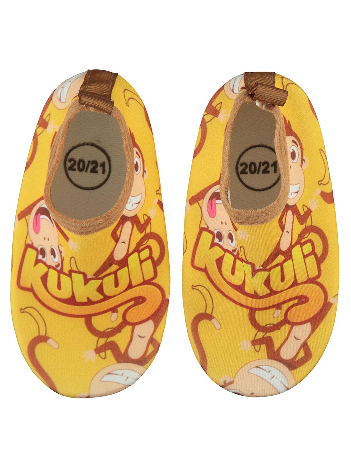 Kukuli Baskılı Tabanlı 20-24 Numara Deniz Ayakkabısı - Hardal