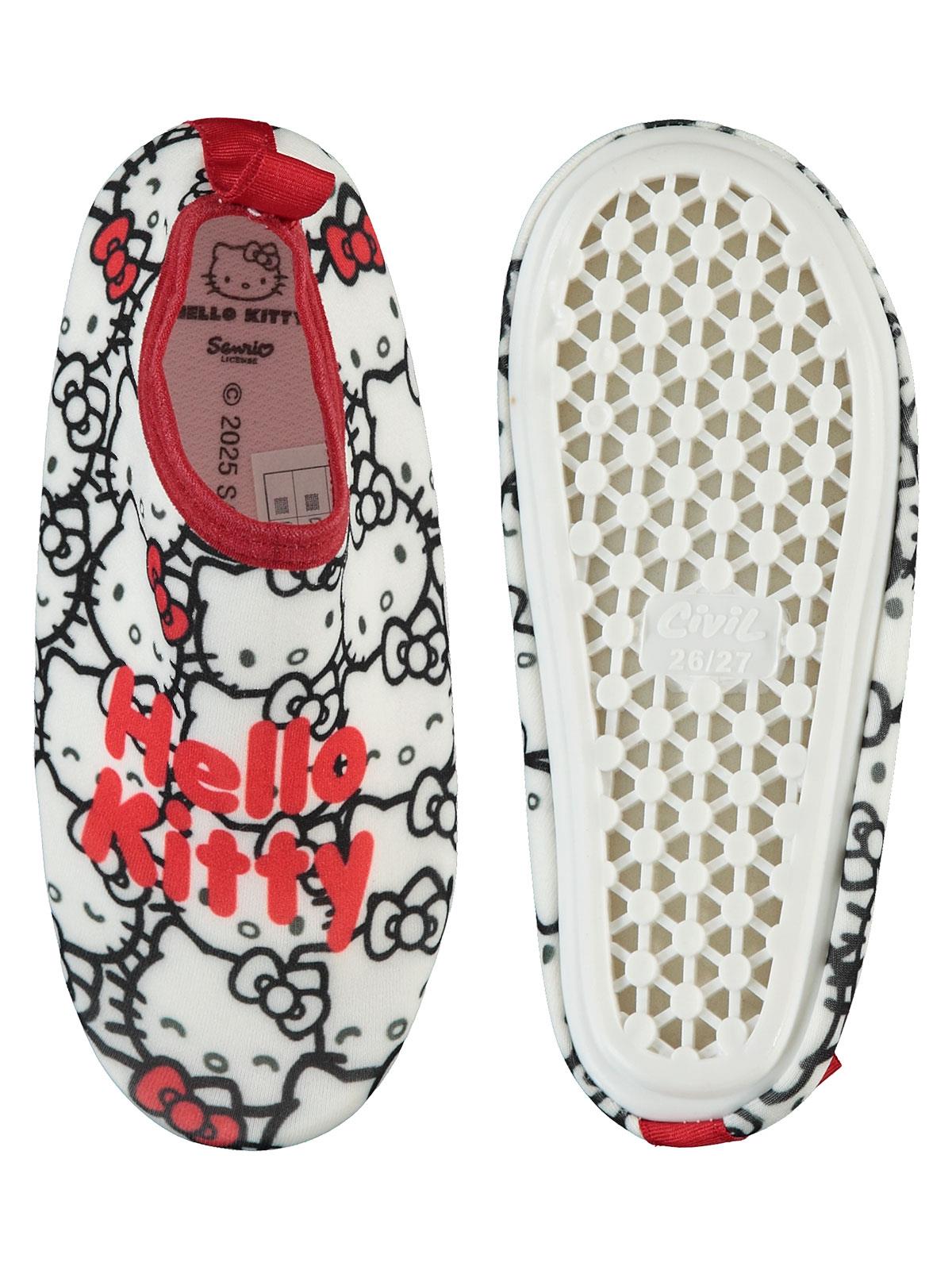 Hello Kitty Baskılı Tabanlı 26-30 Numara Deniz Ayakkabısı - Beyaz