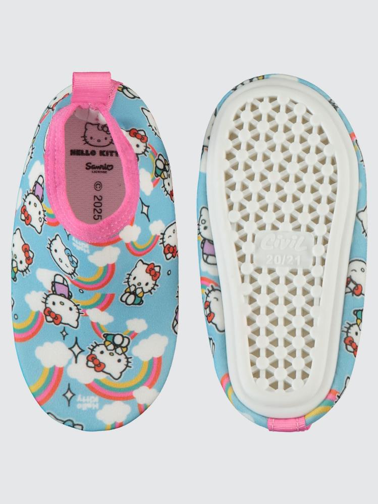 Hello Kitty Baskılı Tabanlı 20-24 Numara Deniz Ayakkabısı - Mavi