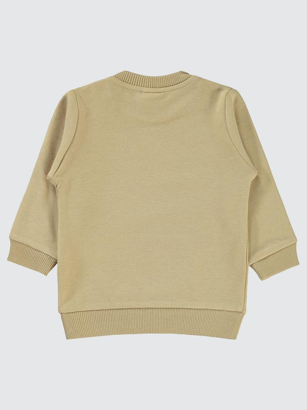 Civil Baby Star Baskılı 6-18 Ay Sweatshirt - Kahverengi