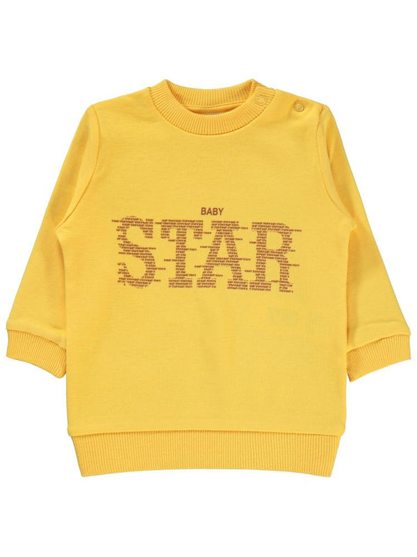 Civil Baby Star Baskılı 6-18 Ay Sweatshirt - Hardal