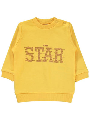 Civil Baby Star Baskılı 6-18 Ay Sweatshirt - Hardal