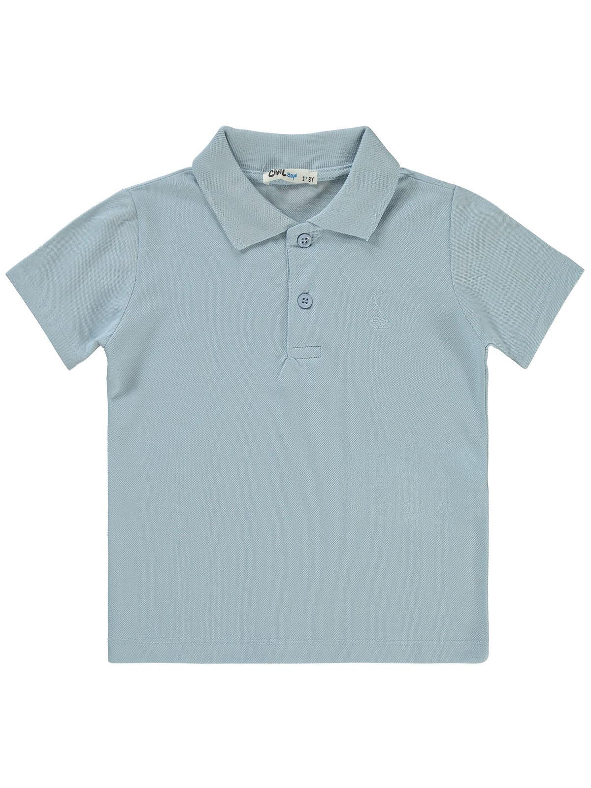 Civil Boys Yelken Nakışlı Lakos 2-5 Yaş Tişört - Mavi