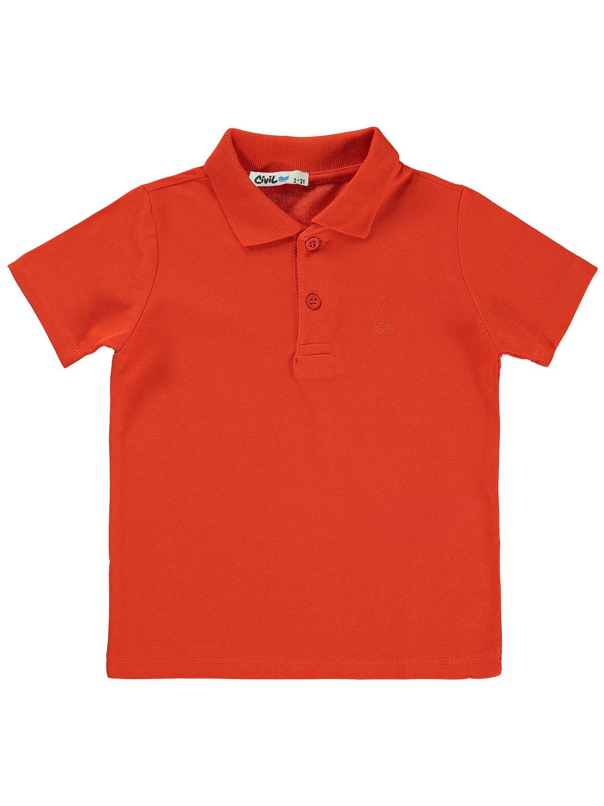 Civil Boys Yelken Nakışlı Lakos 2-5 Yaş Tişört - Kırmızı