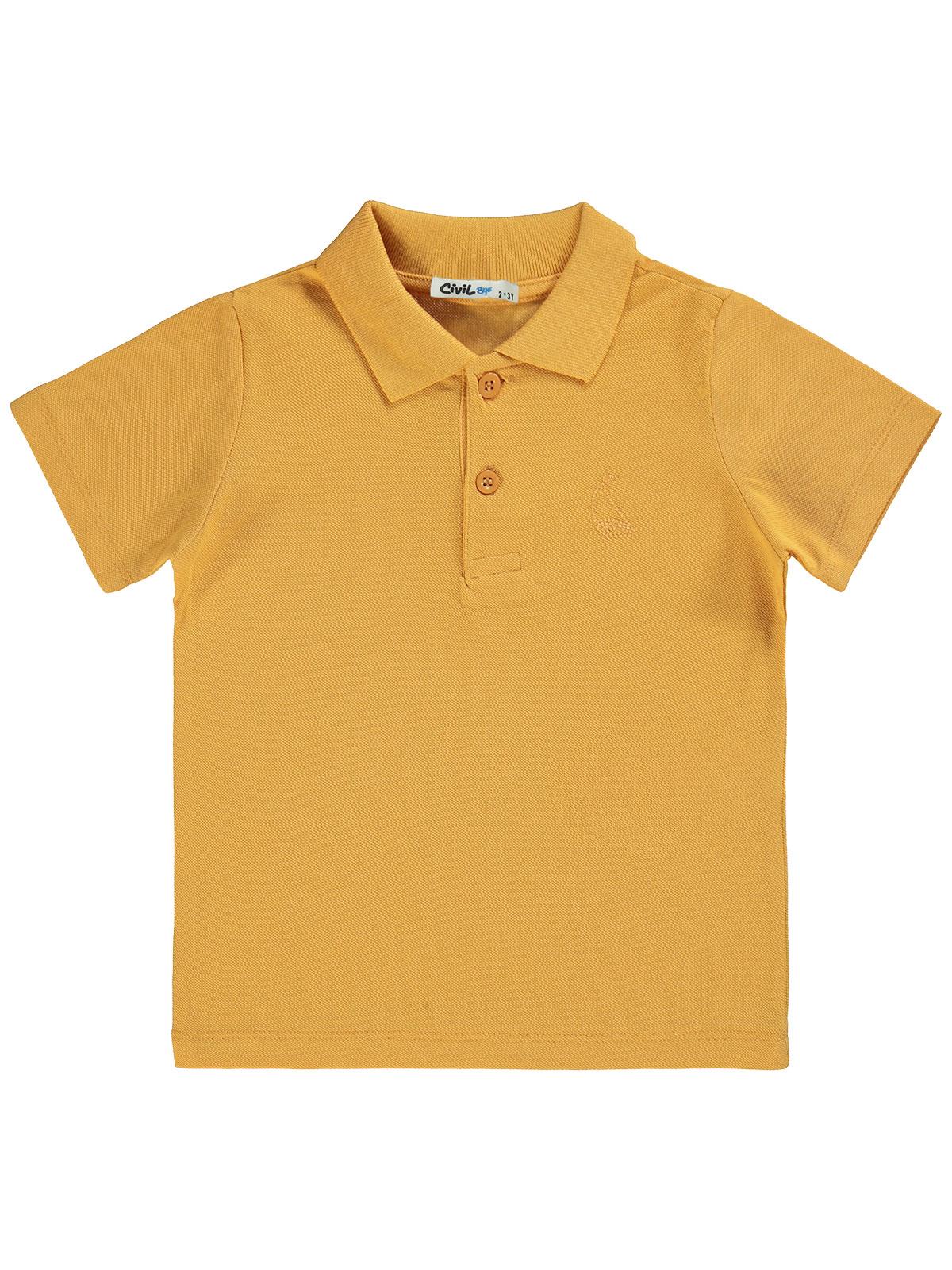 Civil Boys Yelken Nakışlı Lakos 2-5 Yaş Tişört - Turuncu