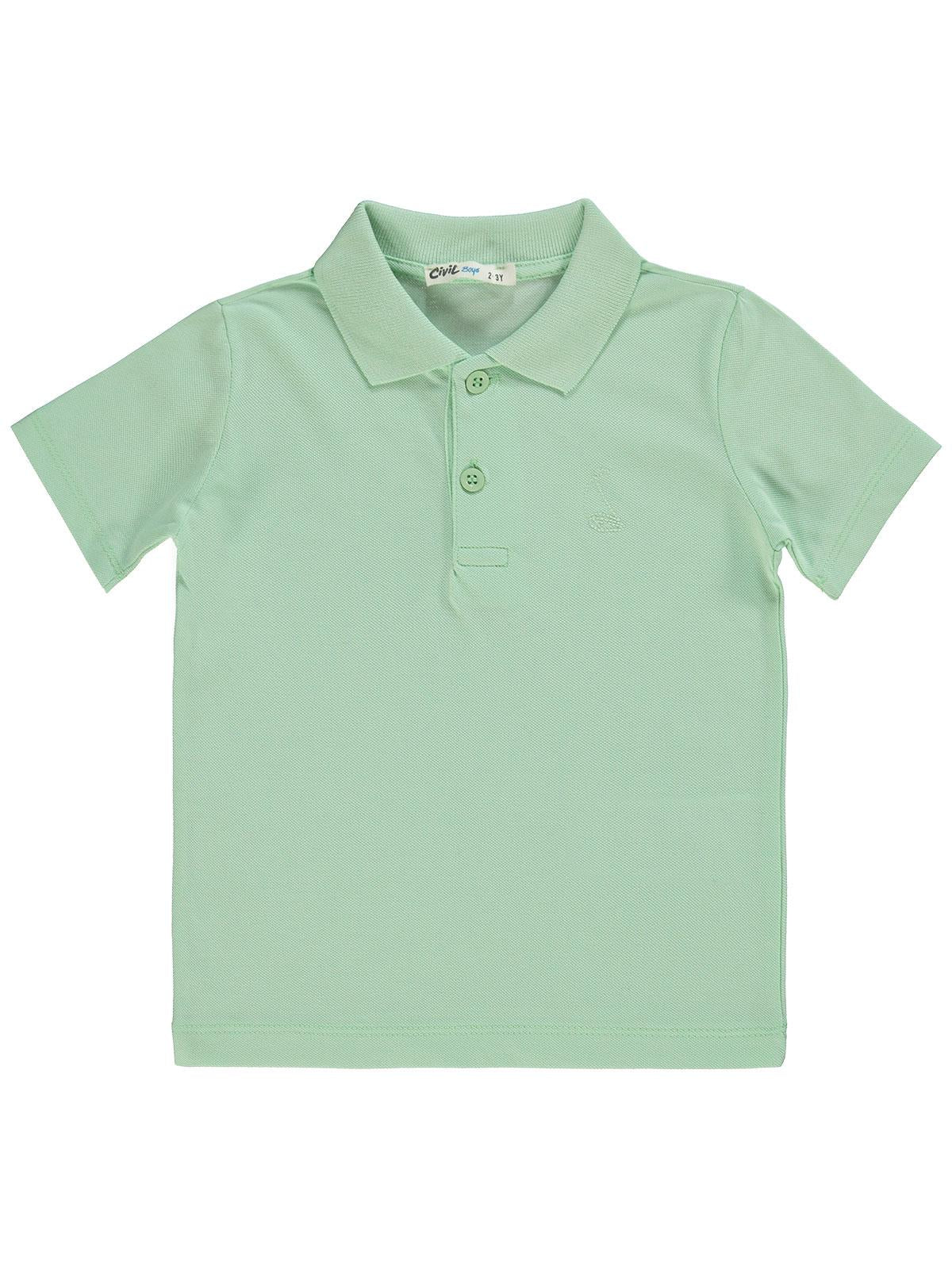 Civil Boys Yelken Nakışlı Lakos 2-5 Yaş Tişört - Yeşil