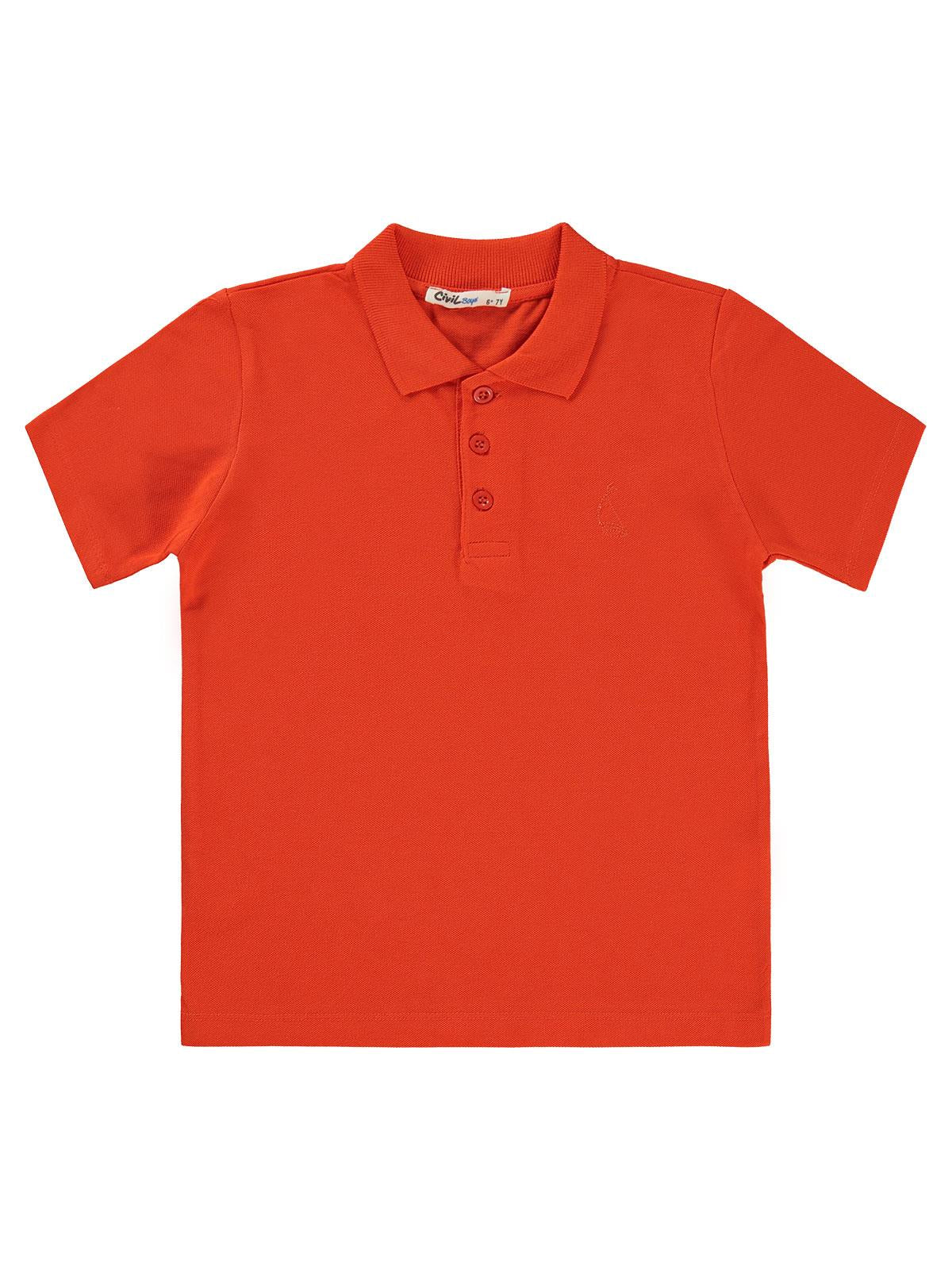 Civil Boys Yelken Nakışlı Lakos 6-9 Yaş Tişört - Kırmızı