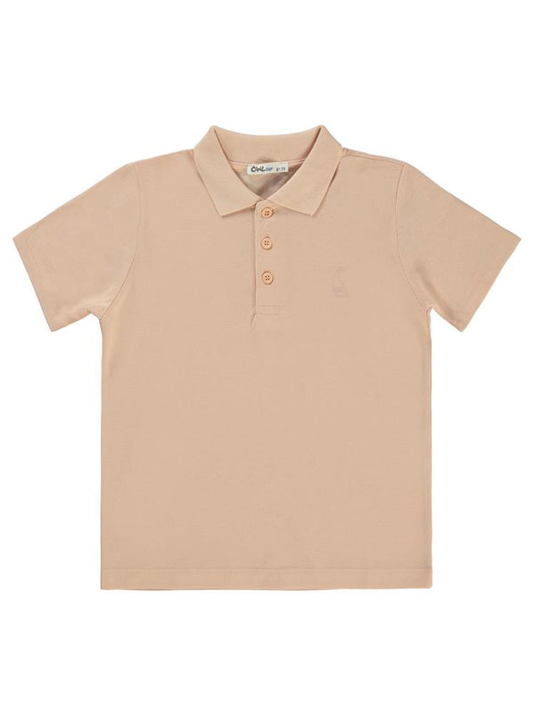 Civil Boys Yelken Nakışlı Lakos 10-13 Yaş Tişört - Pudra