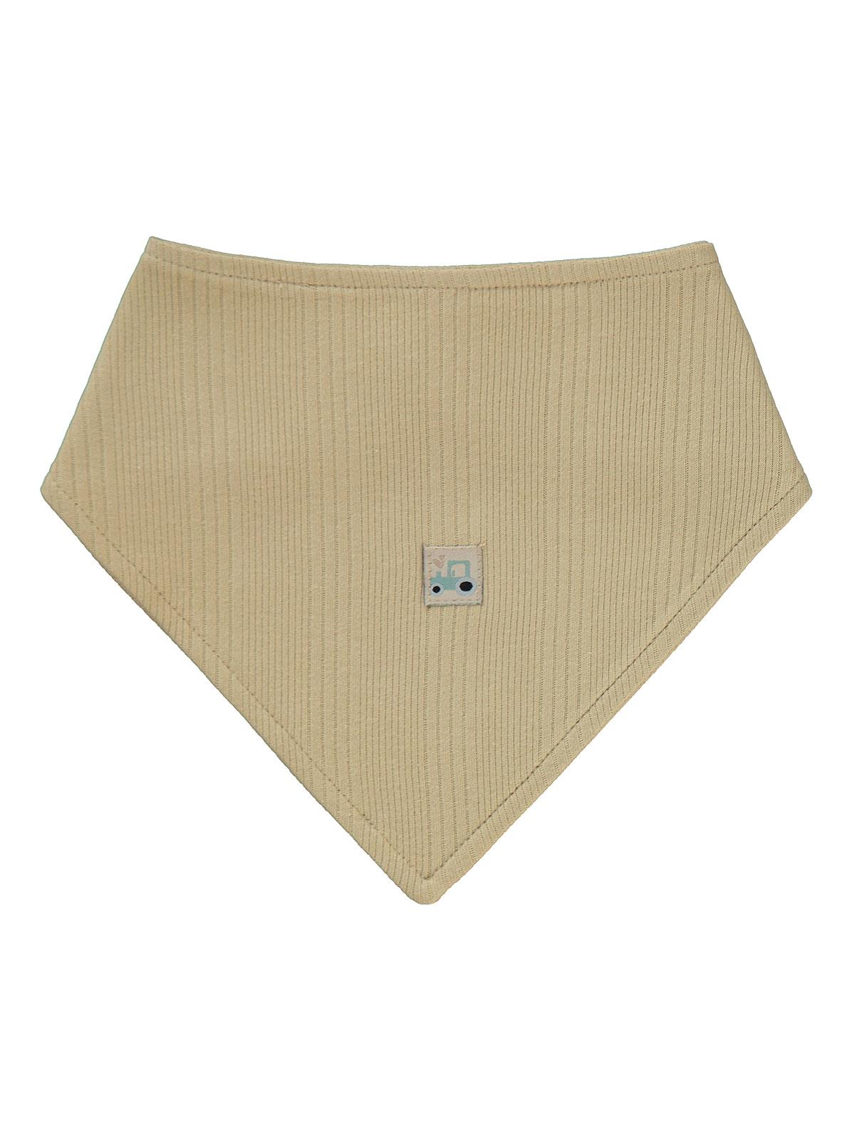 Civil Baby Araba Aplikeli Mama Önlüğü - Kahverengi