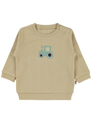 Civil Baby Araba Aplikeli 6-18 Ay Sweatshirt - Kahverengi