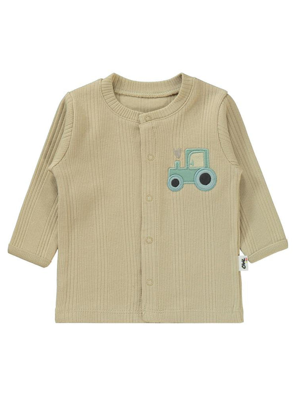 Civil Baby Araba Aplikeli 1-6 Ay Pijama Takımı - Kahverengi