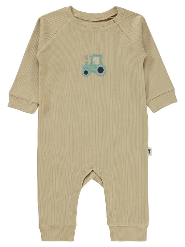 Civil Baby Araba Aplikeli 6-18 Ay Tulum - Kahverengi