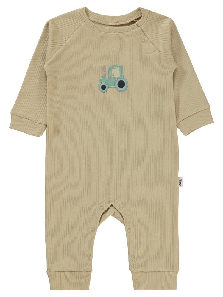 Civil Baby Araba Aplikeli 6-18 Ay Tulum - Kahverengi
