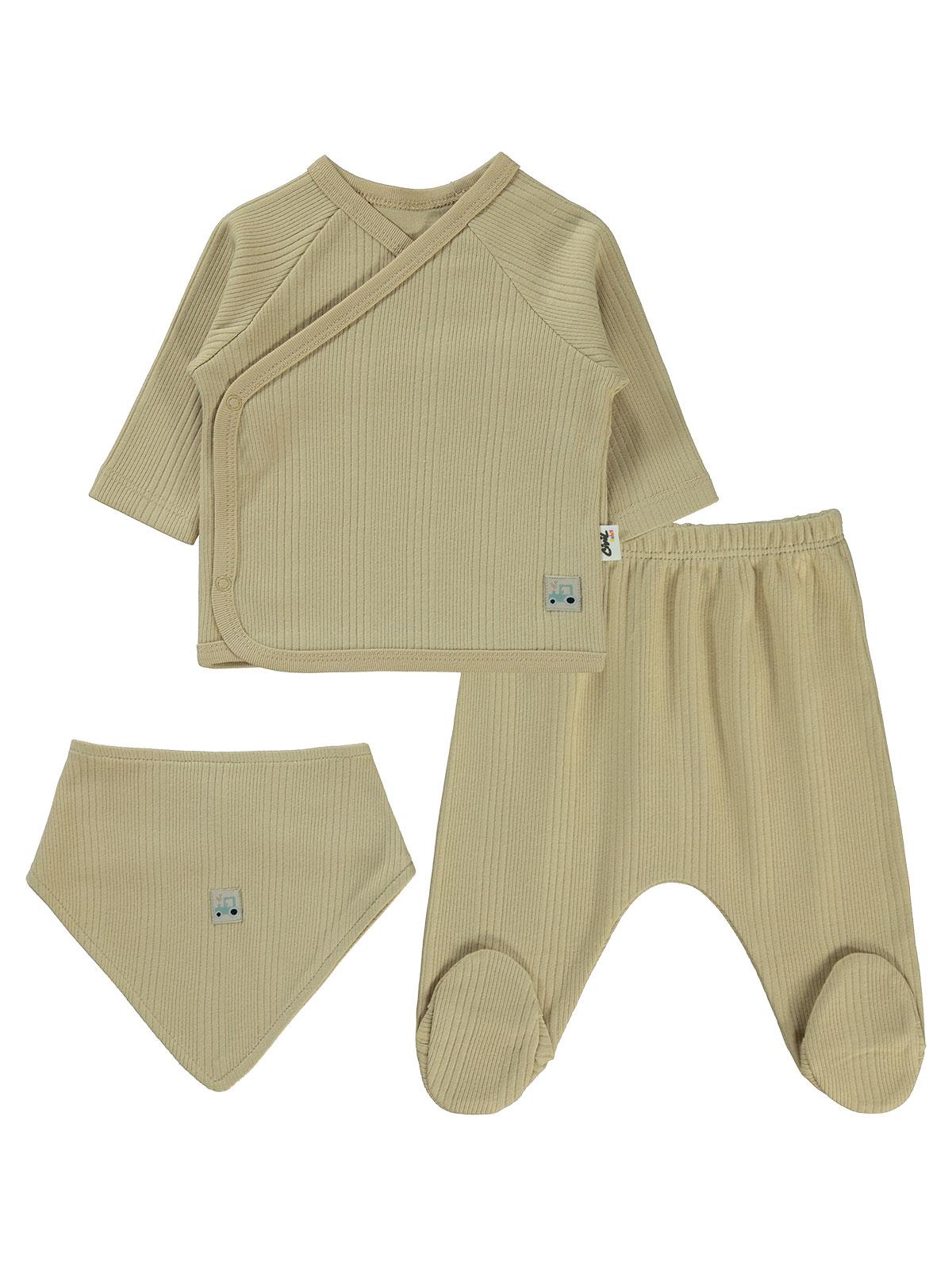 Civil Baby Süs Etiketli Zıbın Takımları - Kahverengi