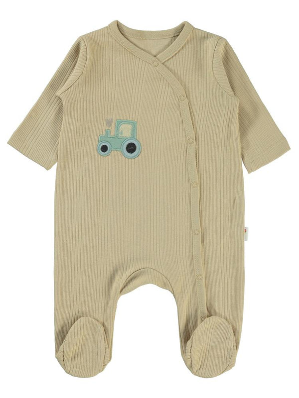 Civil Baby Araba Aplikeli 1-6 Ay Tulum - Kahverengi