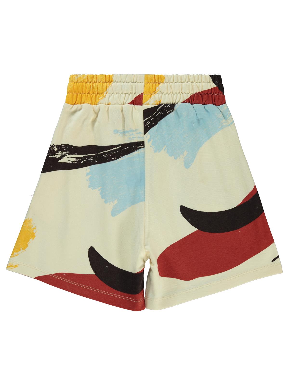 Civil Boys Serbest Fırça Emprimeli 6-9 Yaş Şort - Turuncu