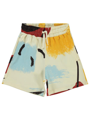 Civil Boys Serbest Fırça Emprimeli 6-9 Yaş Şort - Turuncu