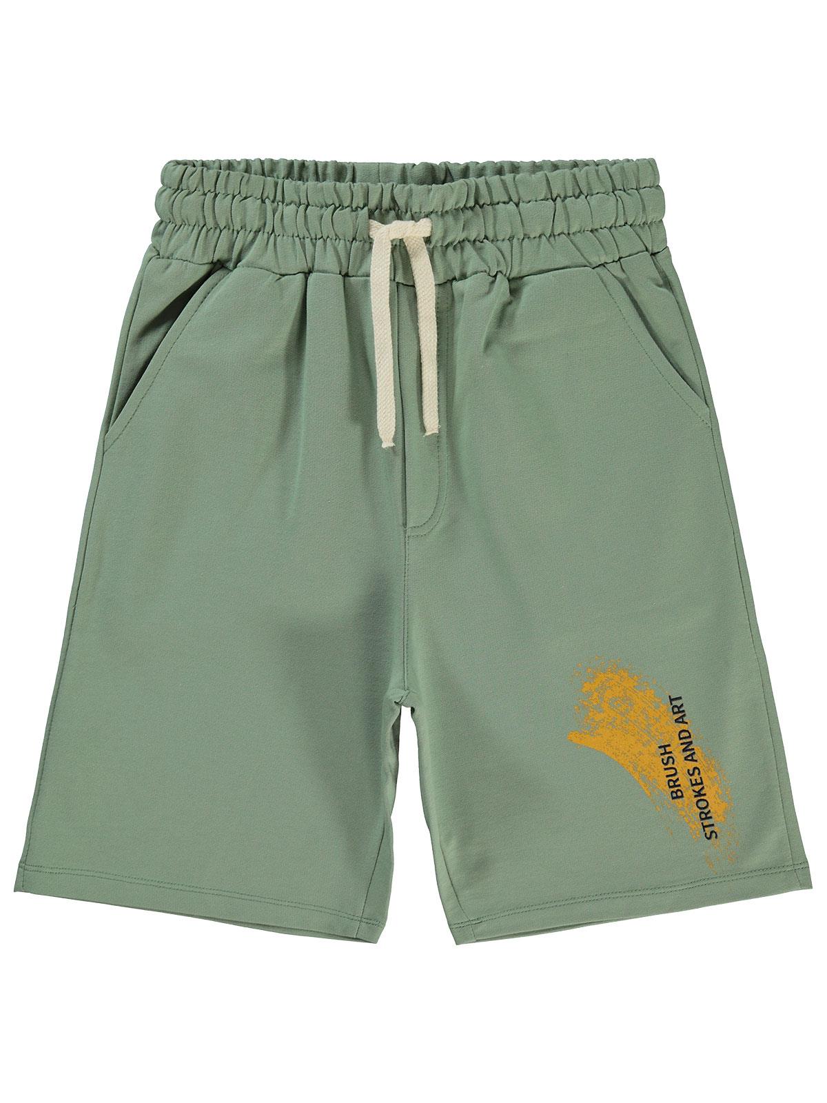 Civil Boys Serbest Fırça Baskılı 10-13 Yaş Kapri - Haki