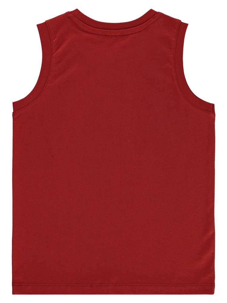 Civil Boys Serbest Fırça Baskılı Sıfır Kol 10-13 Yaş Tişört - Turuncu