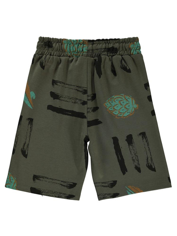 Civil Boys Üç Çizgi Emprime 6-9 Yaş Kapri - Haki