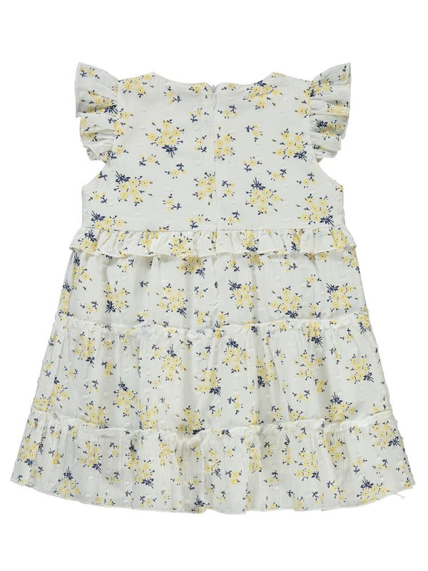 Civil Girls Çiçek Desenli 2-5 Yaş Elbise - Sarı