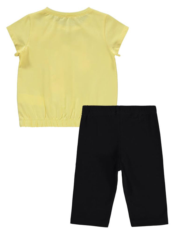 Civil Girls Unicorn Baskılı 2-5 Yaş Takım - Sarı