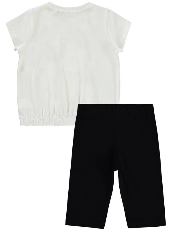 Civil Girls Unicorn Baskılı 2-5 Yaş Takım - Ekru