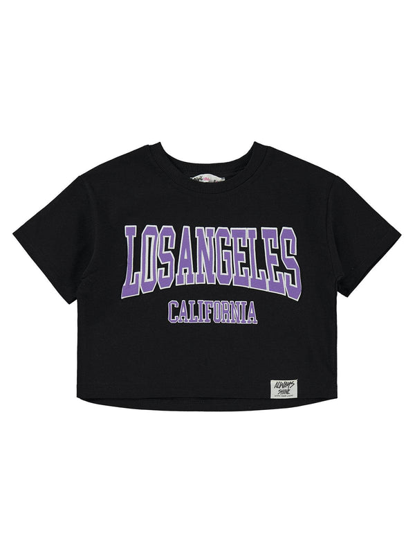 Civil Girls Los Angeles Baskılı 2-5 Yaş Tişört - Siyah
