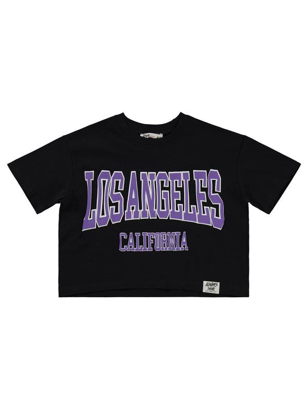 Civil Girls Los Angeles Baskılı 10-13 Yaş Tişört - Siyah