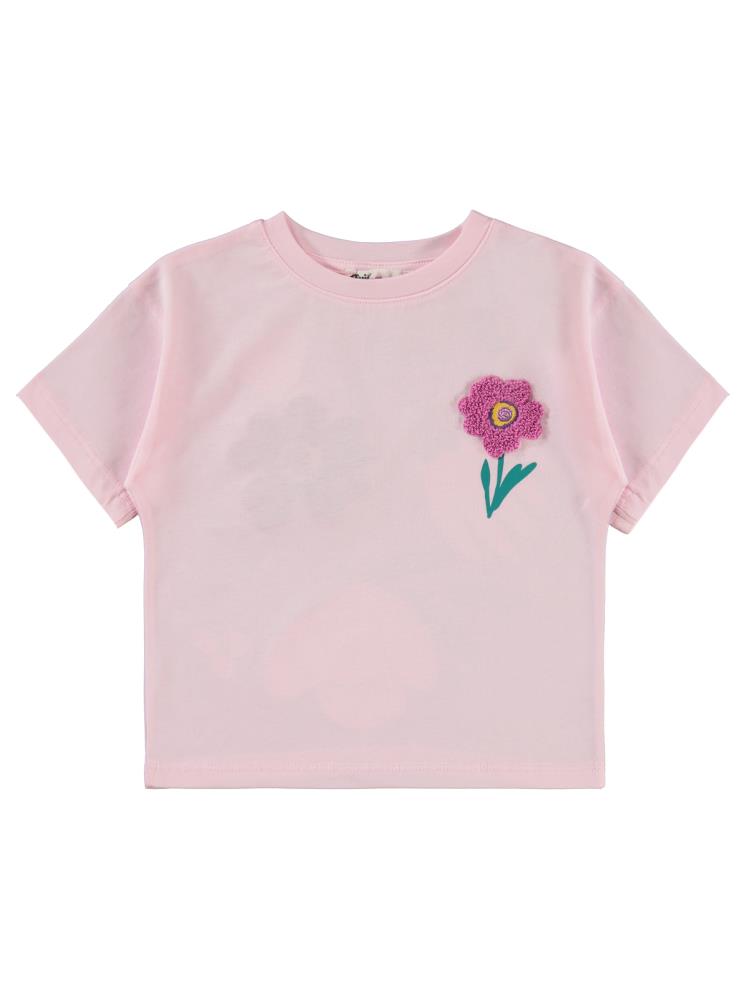 Civil Girls Lale Baskılı 2-5 Yaş Tişört - Pembe