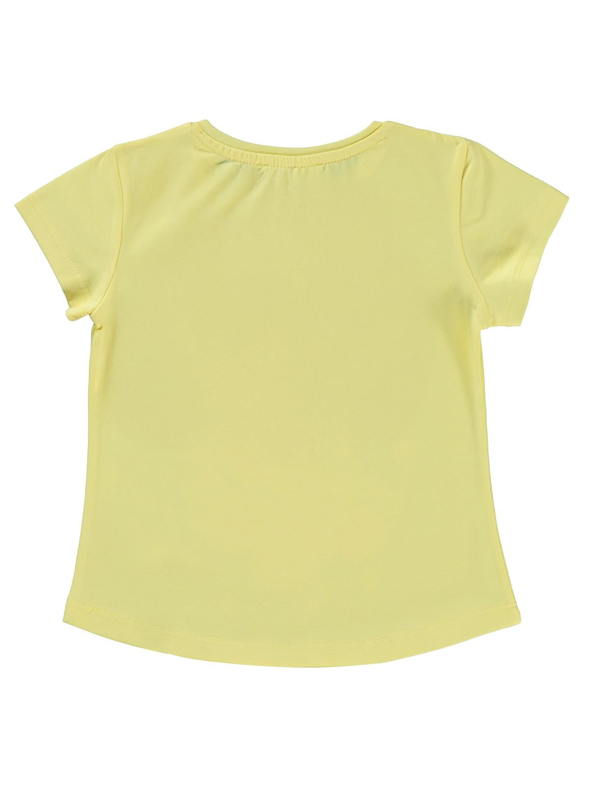 Civil Girls Unicorn Baskılı 2-5 Yaş Tişört - Sarı