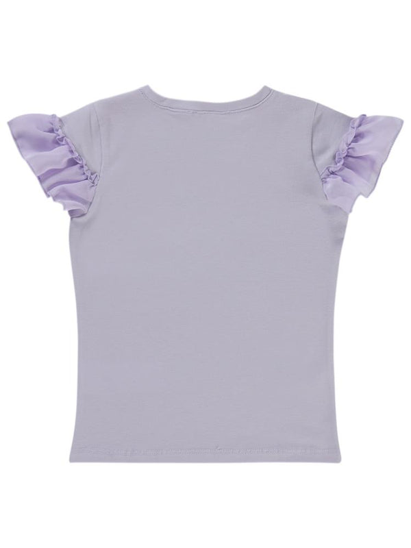 Civil Girls Hello Baskılı 2-5 Yaş Tişört - Lila