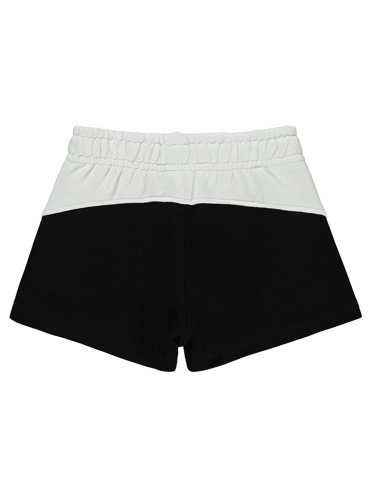 Civil Girls 96 Baskılı 2-5 Yaş Şort - Siyah
