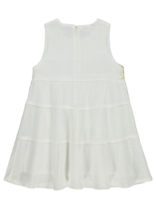 Civil Girls Roba Desenli 2-5 Yaş Elbise - Ekru