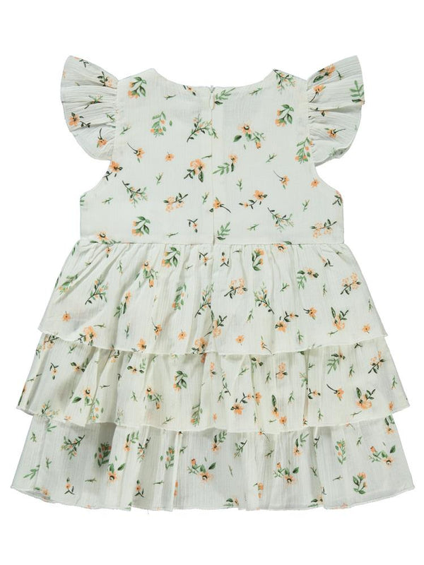 Civil Girls Katkat Etekli 2-5 Yaş Elbise - Beyaz