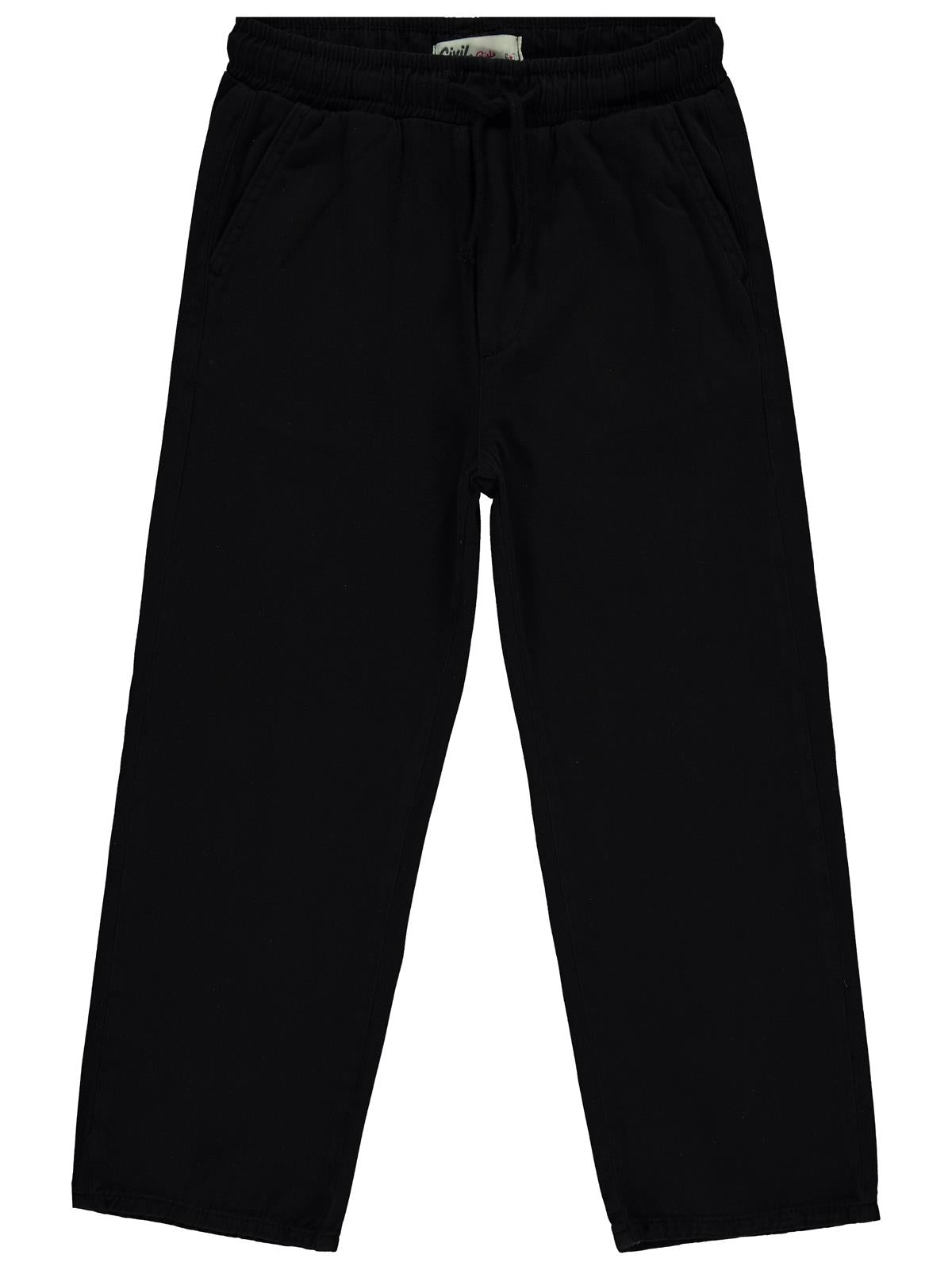 Civil Girls Bol Paça 6-9 Yaş Pantolon - Siyah