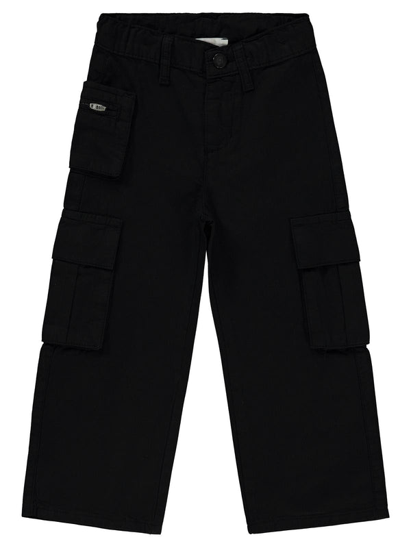 Civil Girls Üç Cepli Kargo 2-5 Yaş Pantolon - Siyah