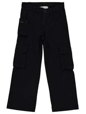 Civil Girls Üç Cepli Kargo 6-9 Yaş Pantolon - Siyah
