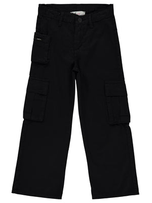 Civil Girls Üç Cepli Kargo 6-9 Yaş Pantolon - Siyah