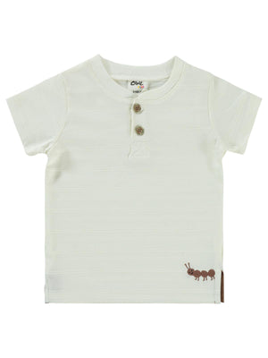 Civil Baby Karınca Nakışlı 6-18 Ay Tişört - Bej